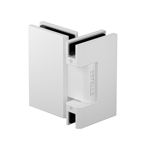 Matte White Glass to Glass Hinge