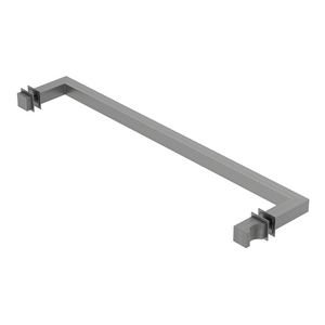 Square Towel Rail 430mm with FEK Door Knob Brushed Gun Metal