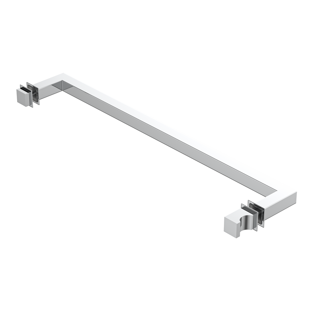 Square Towel Rail 430mm with FEK Door Knob Polished Chrome