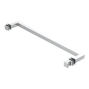 Square Towel Rail 430mm with FEK Door Knob Polished Chrome
