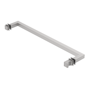 Square Towel Rail 430mm with FEK Door Knob Satin Nickel