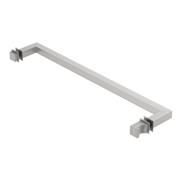 Square Towel Rail 430mm with FEK Door Knob Satin Nickel