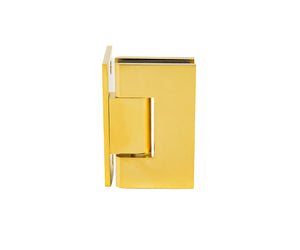 90 degree wall to glass hinge brushed brass