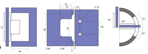 Boston 90 Degree 6-8mm Glass to Glass Hinge - Satin Nickel