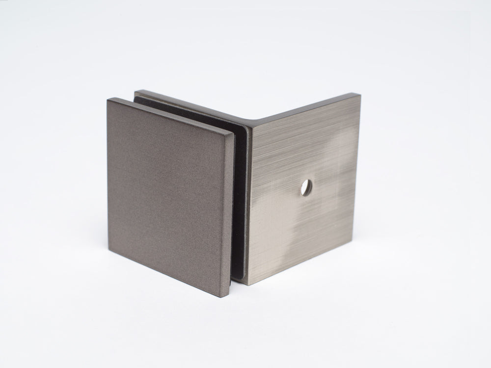Industry Boutique 90 Degree Wall to Glass Bracket - Graphite