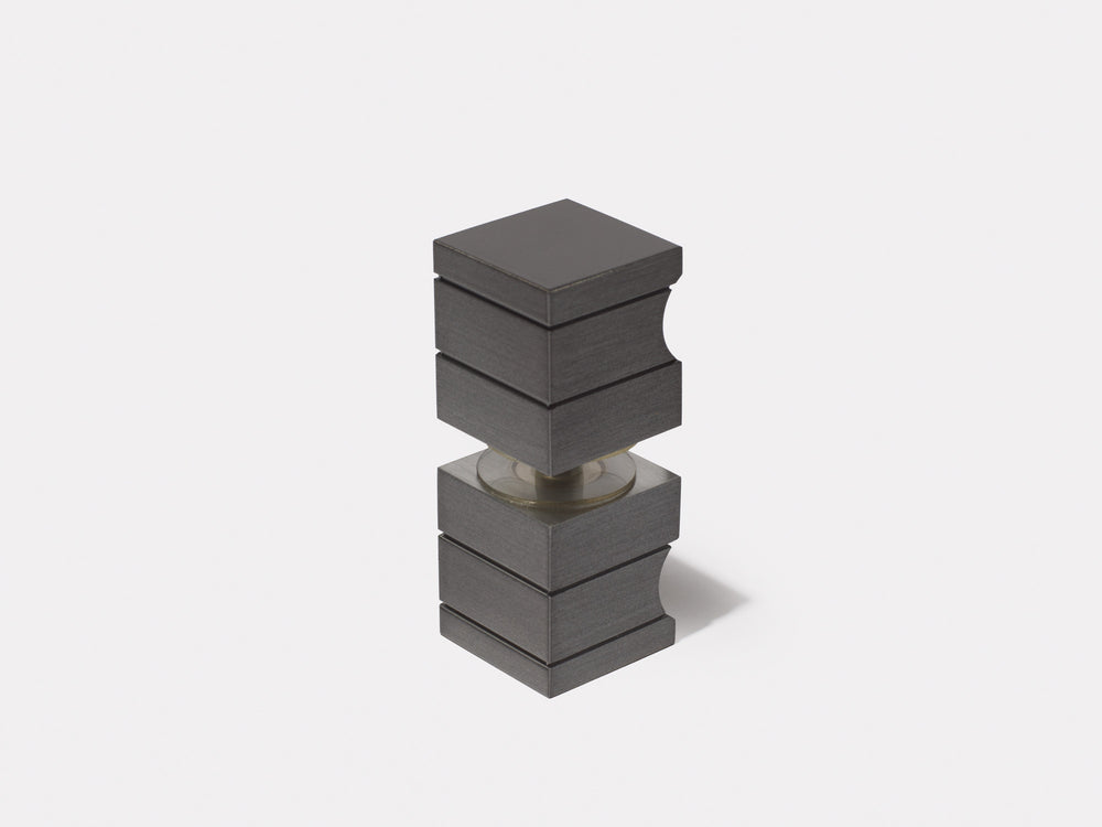 Boutique Range Square Door Knob - Graphite