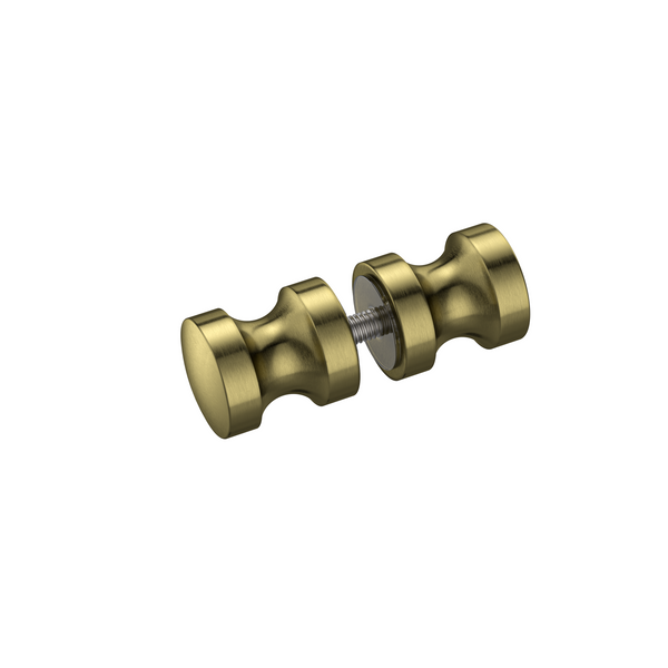 Industry Shower Door Knob IEK8 Brushed Brass
