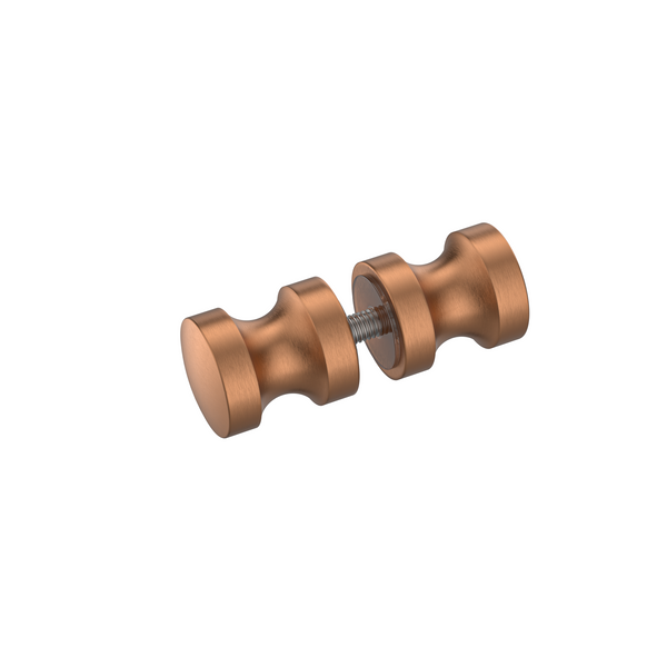 Industry Shower Door Knob IEK8 Brushed Rose Gold