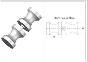 Industry Shower Door Knob IEK8 Satin Nickel