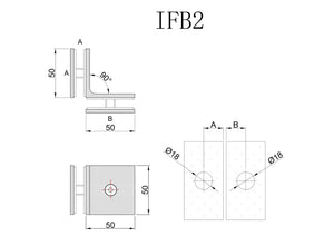 Industry Glass to Glass 90 Degree Bracket Polished Chrome