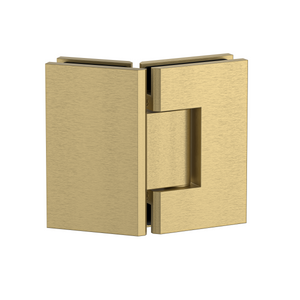 Industry 135 Degree Glass to Glass with Adjustable Angle Soft Gold Brushed