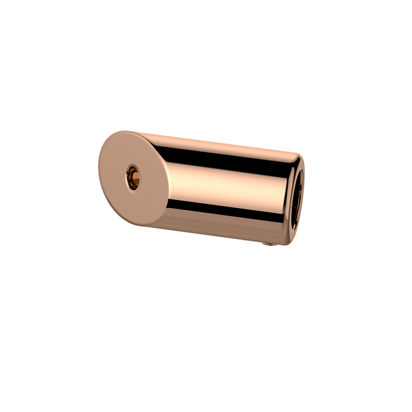 Round 135 degree Wall to Rail Fitting Polished Rose Gold