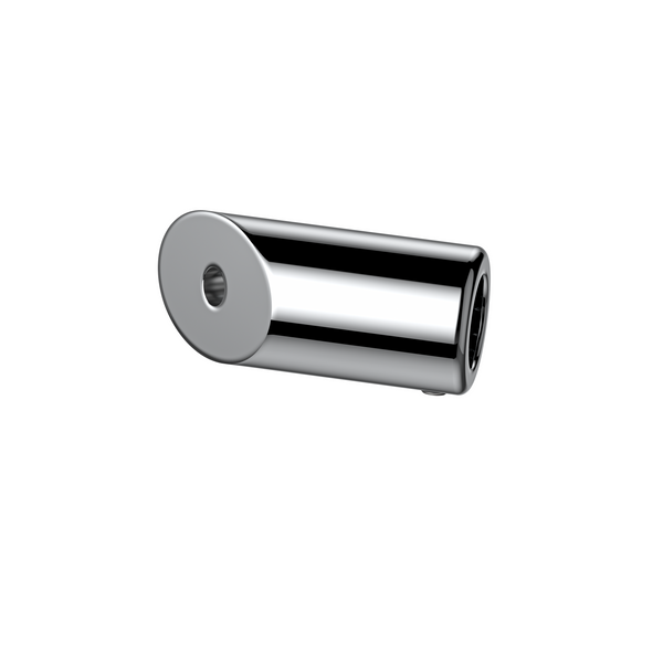 Round 135 degree Wall to Rail Fitting Polished Chrome