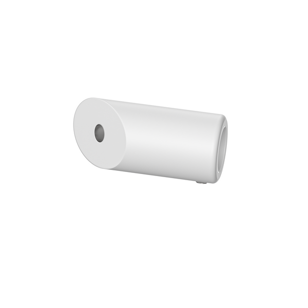 Round 135 degree Wall to Rail Fitting White
