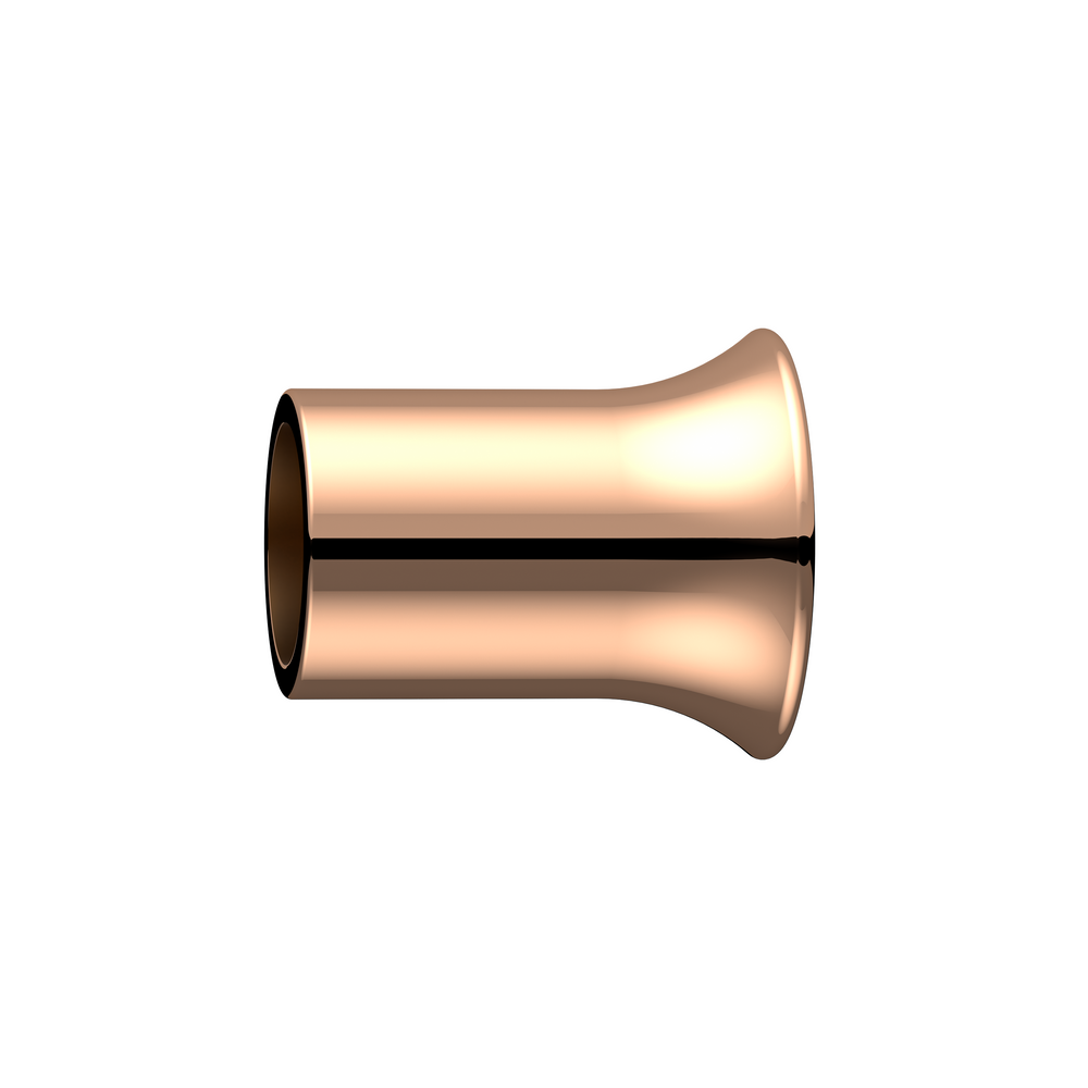 Round 90 Degree Wall to Rail Fitting Polished Rose Gold