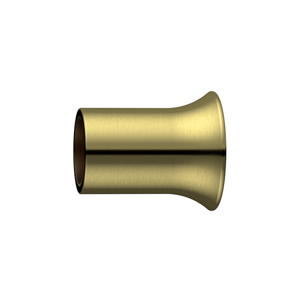 Round 90 Degree Wall to Rail Fitting Brushed Brass