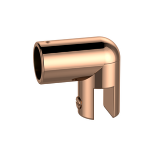 Round Adjustable Glass to Rail Fitting Polished Rose Gold