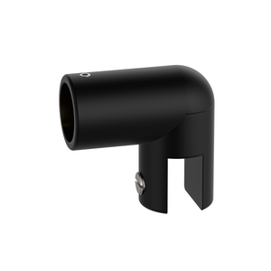 Round Adjustable Glass to Rail Fitting Matte Black