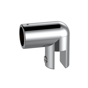 Round Adjustable Glass to Rail Fitting Polished Chrome