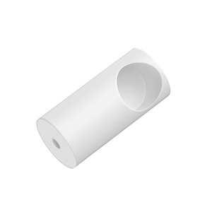 Round DIY Glass to Rail Fitting White