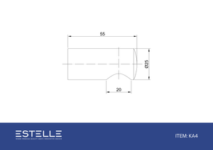 Round DIY Glass to Rail Fitting Brushed Brass