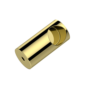 Round DIY Glass to Rail Fitting Polished Gold