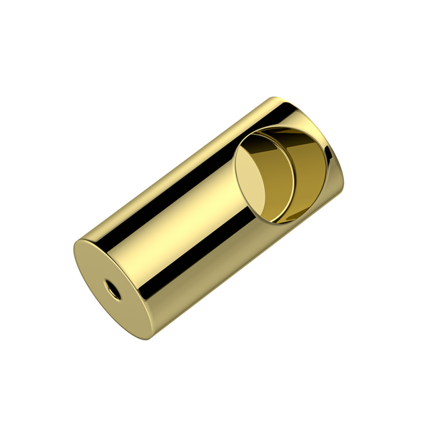 Round DIY Glass to Rail Fitting Polished Gold