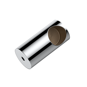 Round DIY Glass to Rail fitting Polished Chrome