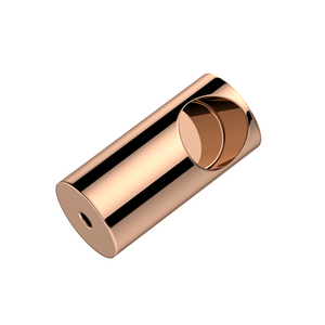 Round DIY Glass to Rail Fitting Polished Rose Gold