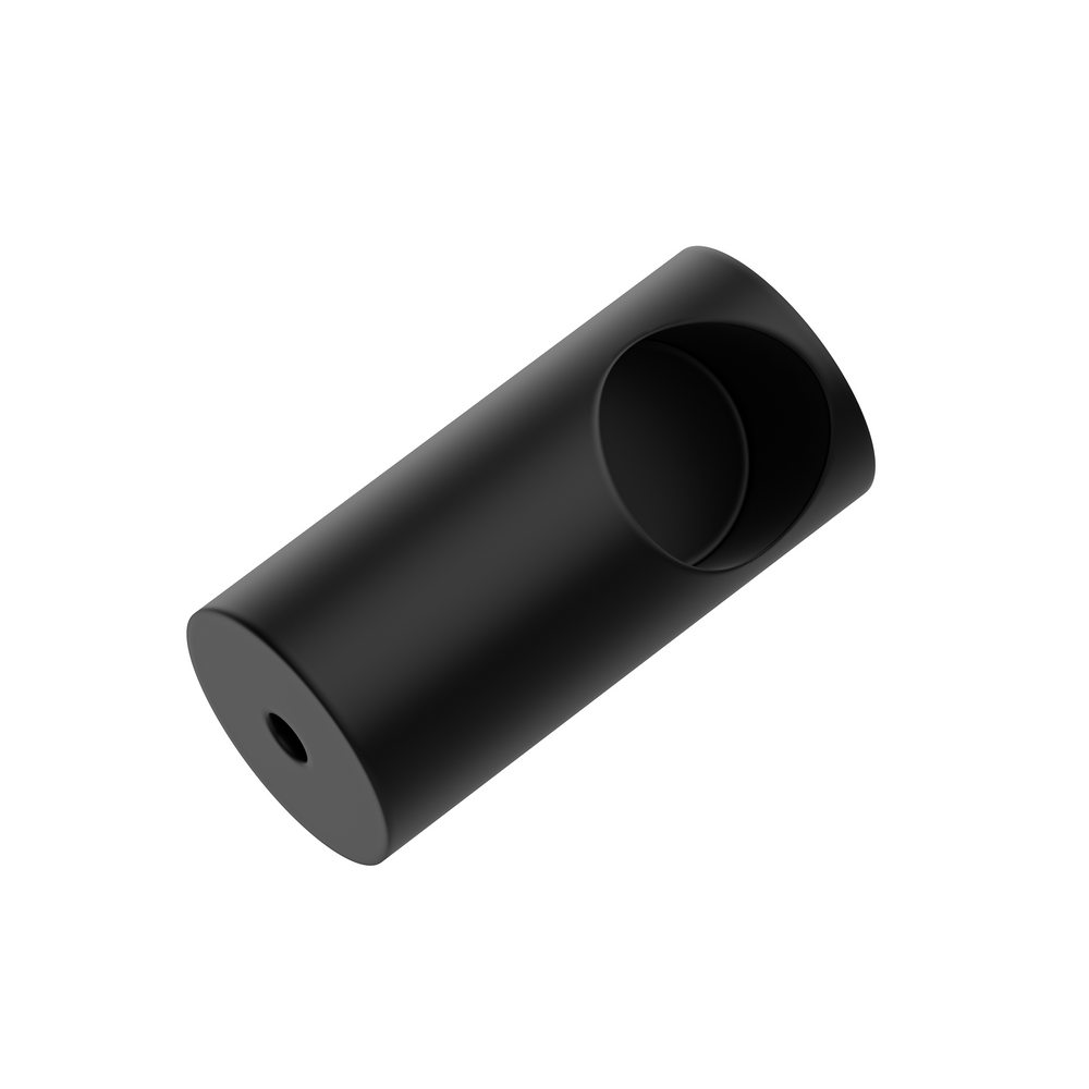 Round DIY Glass to Rail Fitting Matte Black