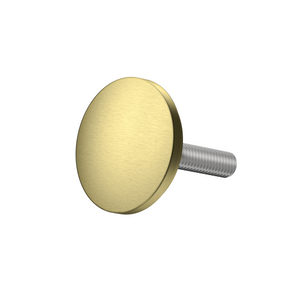 Round Button and Thread 30mm Brushed Brass