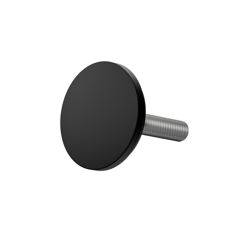 Round Button and Thread 25mm Matte Black