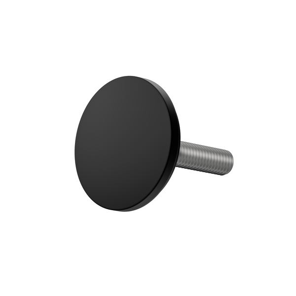 Round Button and Thread 25mm Matte Black