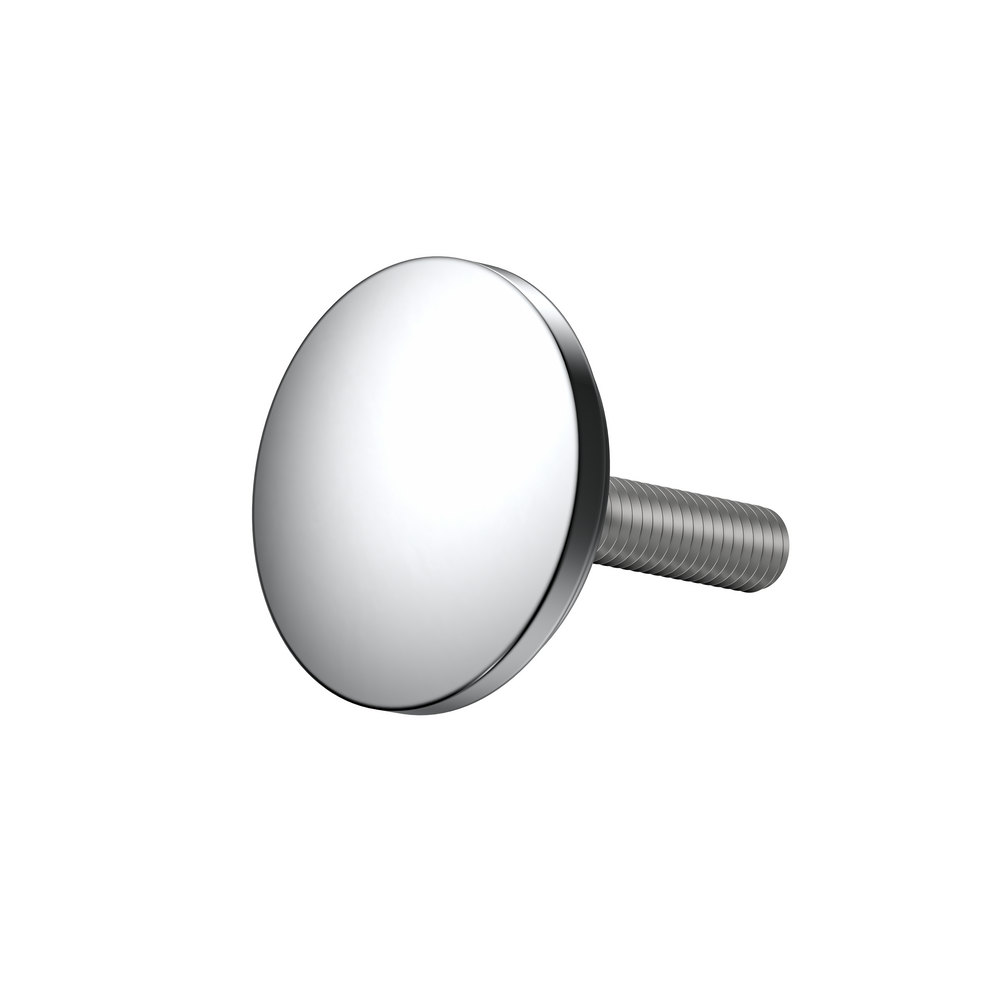 Round Button and Thread 30mm Polished Chrome