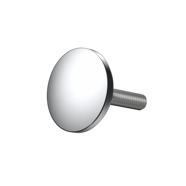 Round Button and Thread 30mm Polished Chrome