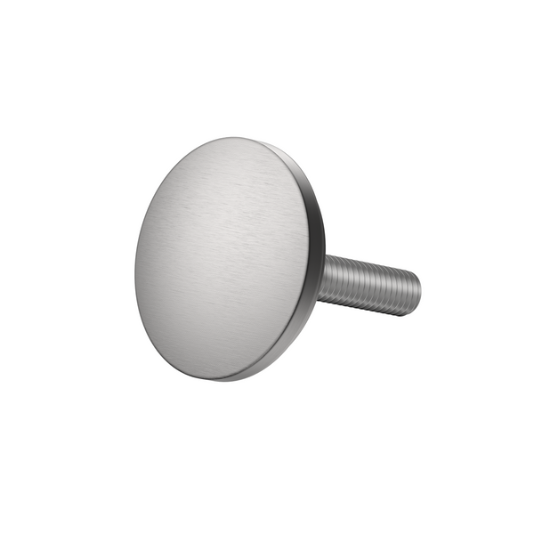 Round Button and Thread 25mm Satin Nickel