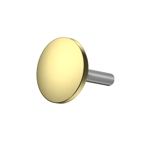 Round Button and Thread 25mm Polished Gold