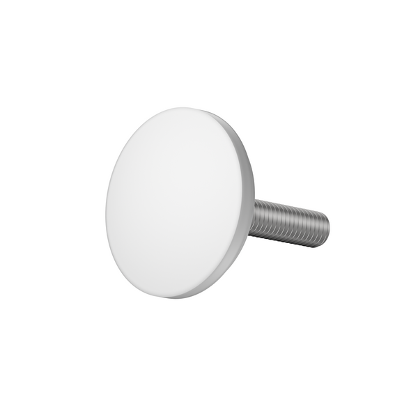 Round Button and Thread 25mm White