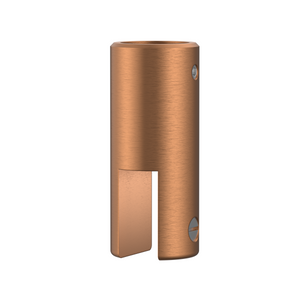 Round 180 Degree Inline Ceiling to Glass Fitting Brushed Rose Gold