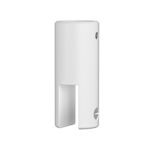 white shower hardware