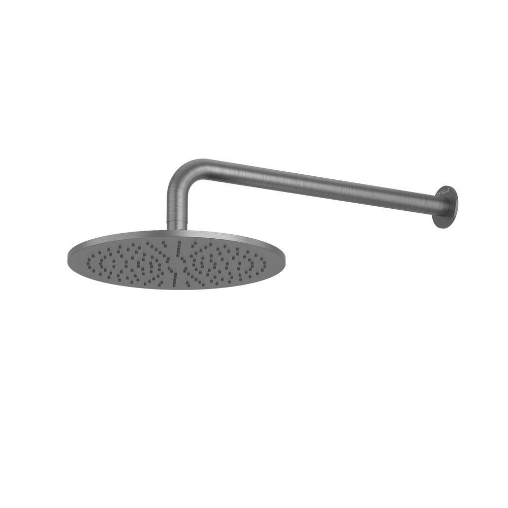 Pinnacles Wall Mount Shower Head  and Arm Brushed Gun Metal