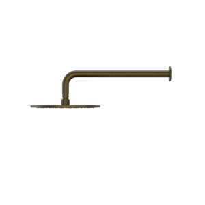 Pinnacles Wall Mount Shower Head and Arm Antique Brass