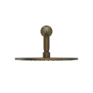 Pinnacles Wall Mount Shower Head and Arm Antique Brass