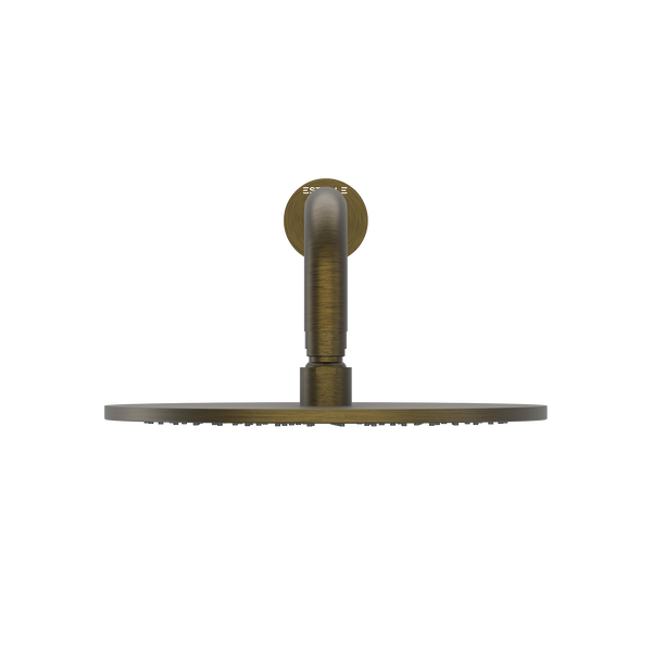 Pinnacles Wall Mount Shower Head and Arm Antique Brass