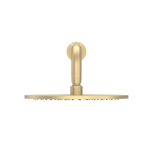 Pinnacles Wall Mount Shower Head and Arm Soft Gold Brushed