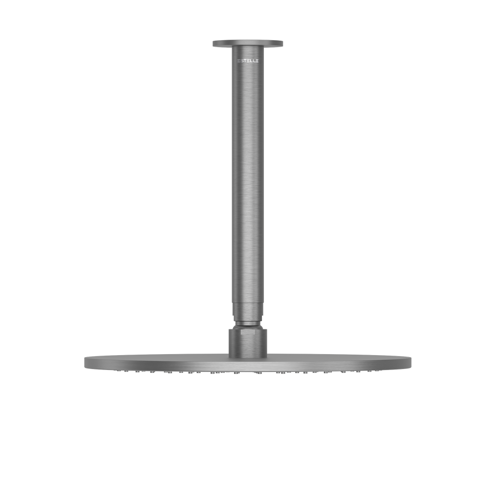 Pinnacles Ceiling Shower Arm and Head Brushed Gun Metal