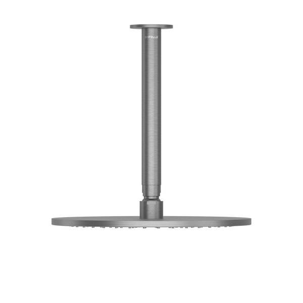 Pinnacles Ceiling Shower Arm and Head Brushed Gun Metal