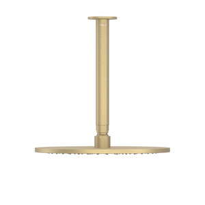 Pinnacles Ceiling Shower Arm and  Head Soft Gold Brushed