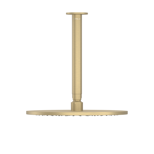 Pinnacles Ceiling Shower Arm and  Head Soft Gold Brushed