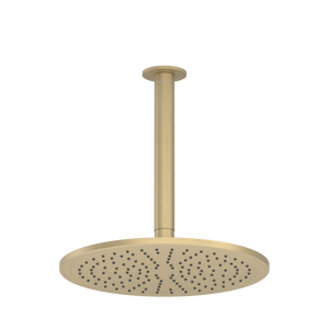 Pinnacles Ceiling Shower Arm and  Head Soft Gold Brushed